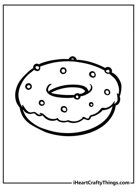 Donut Coloring Book - 20 pages