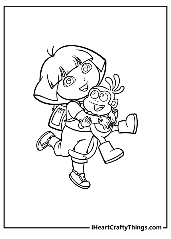 Dora Coloring Book - 20 pages – I Heart Crafty Things
