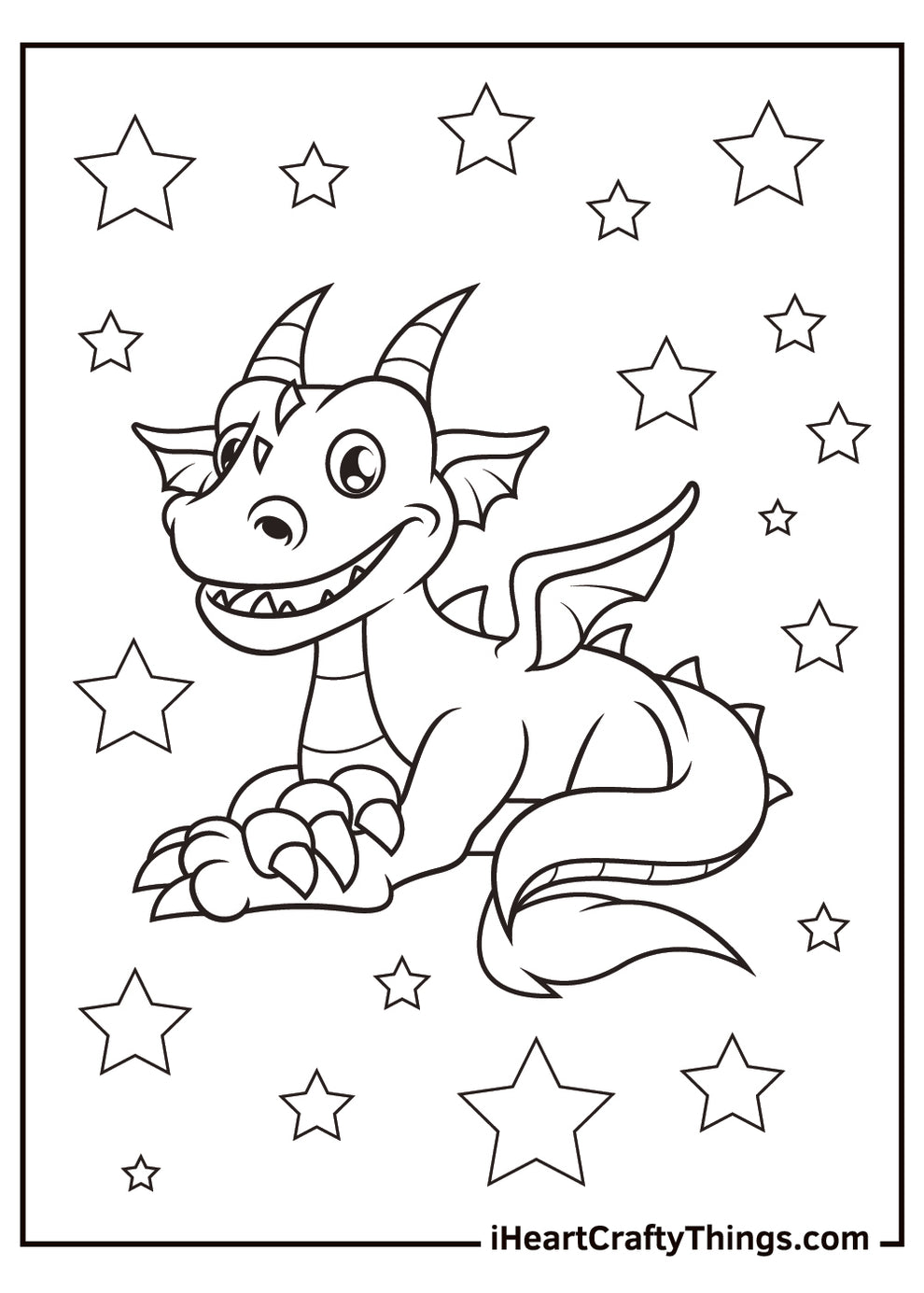 Dragon Coloring Book - 20 pages – I Heart Crafty Things