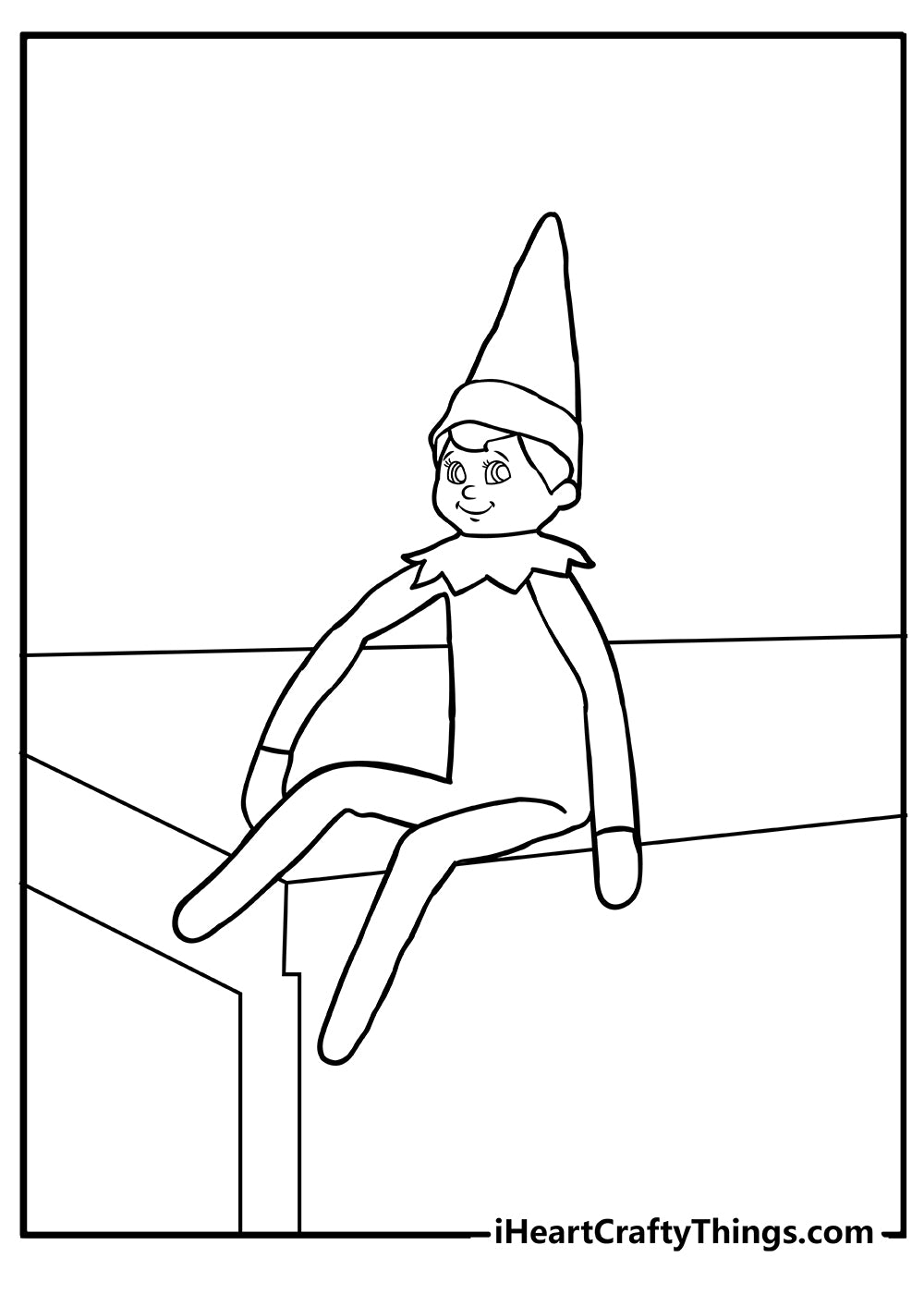 Elf On The Shelf Coloring Book - 25 pages