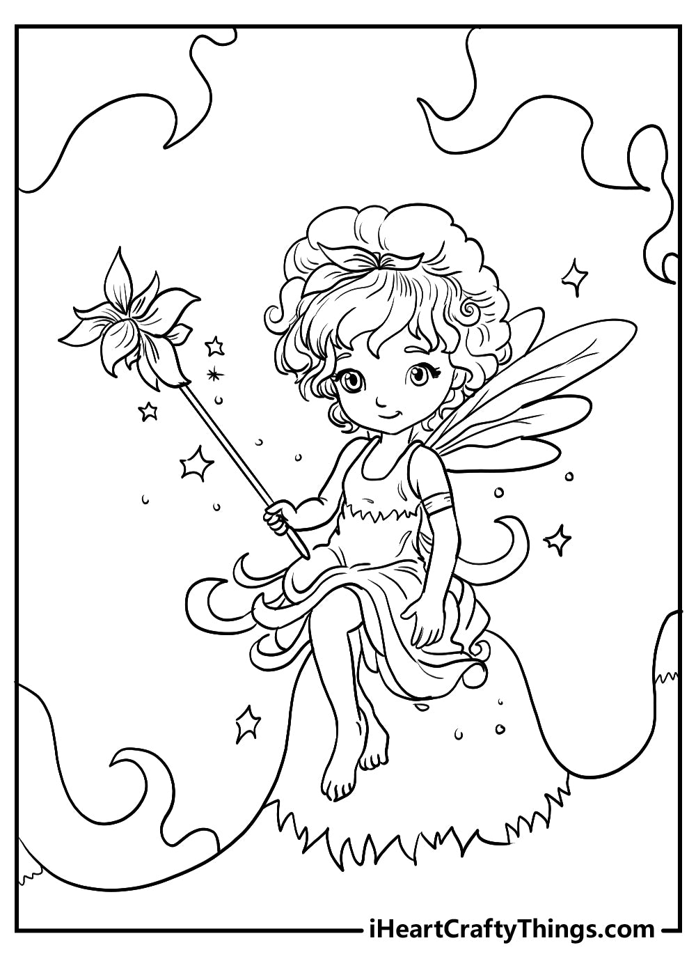 Fairy Coloring Book - 35 pages