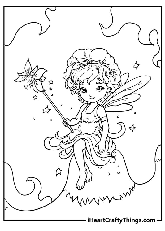 Fairy Coloring Book - 35 pages