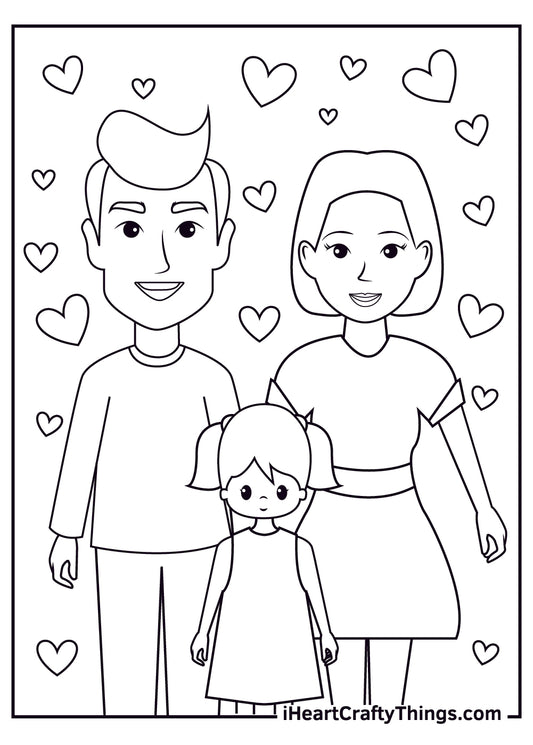 Family Coloring Book - 15 pages