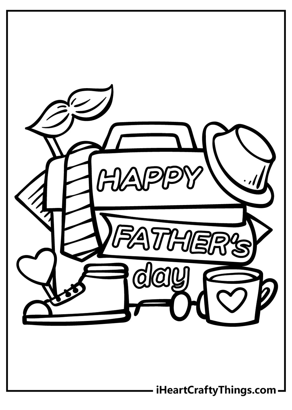 Father’s Day Coloring Book - 20 pages – I Heart Crafty Things
