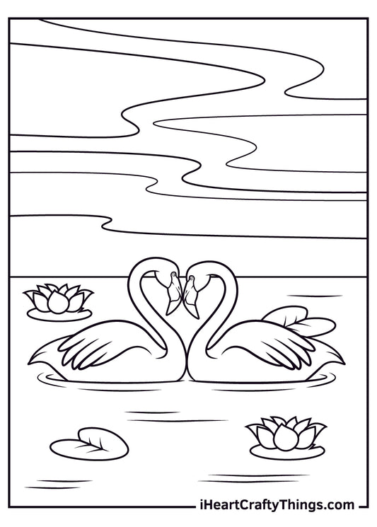 Flamingos Coloring Book - 15 pages