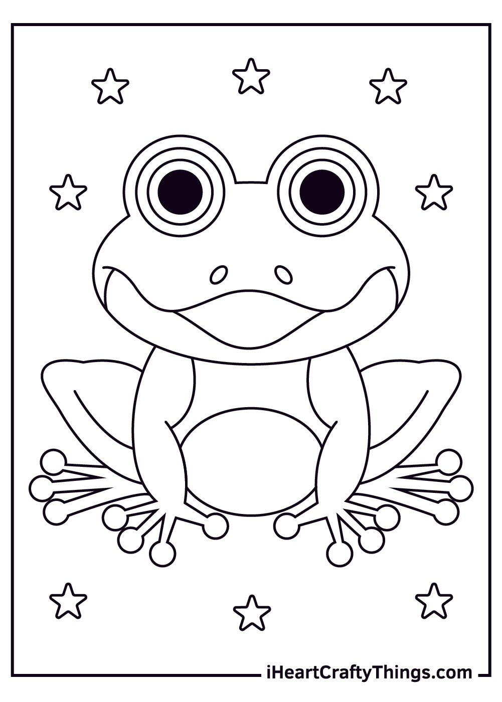 Frog Coloring Book - 25 pages