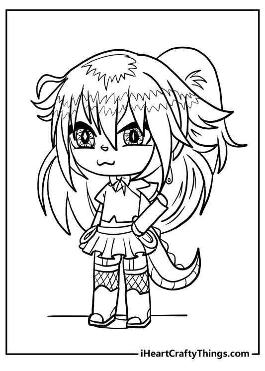 Gacha Life Coloring Book - 15 pages