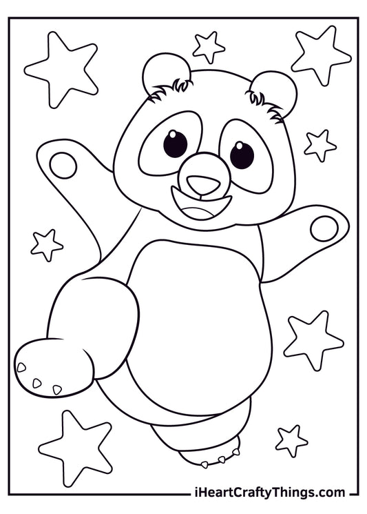 Giant Panda Coloring Book - 18 pages