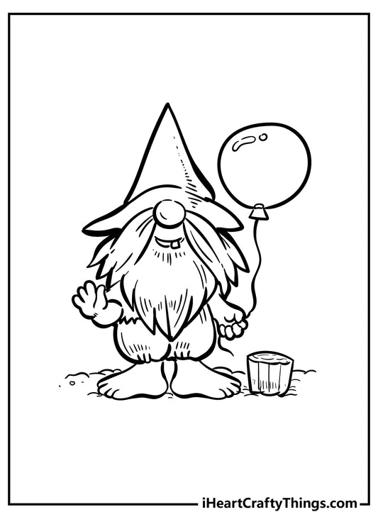 Gnomes Coloring Book - 15 pages