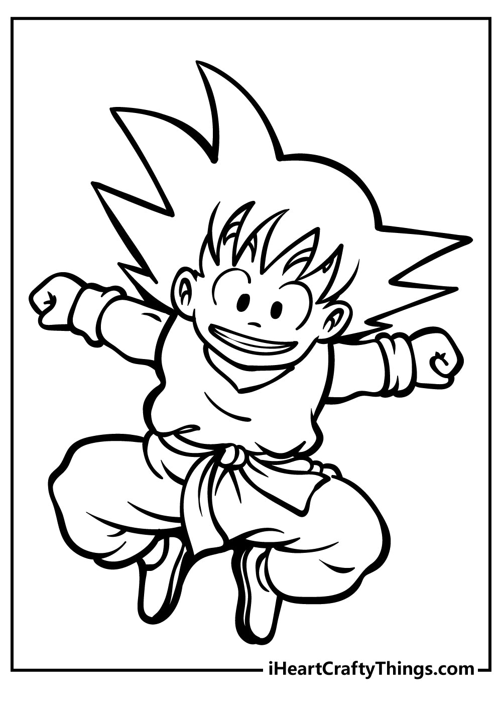 Goku Coloring Book - 30 pages