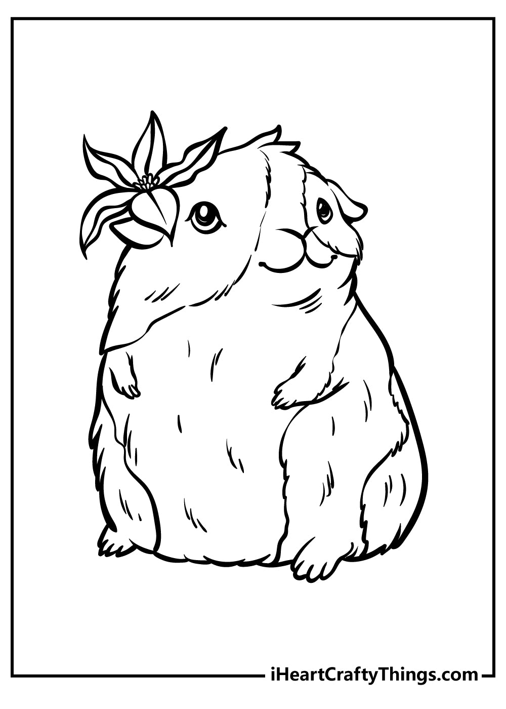 Guinea Pig Coloring Book - 15 pages