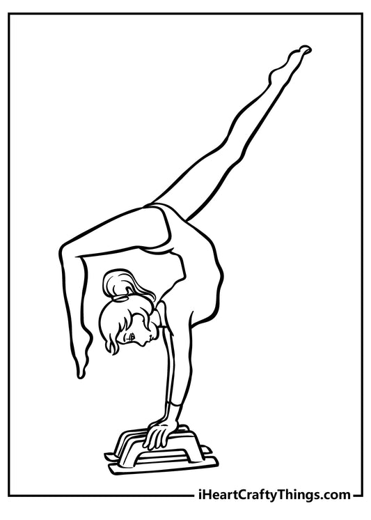 Gymnastics Coloring Book - 30 pages