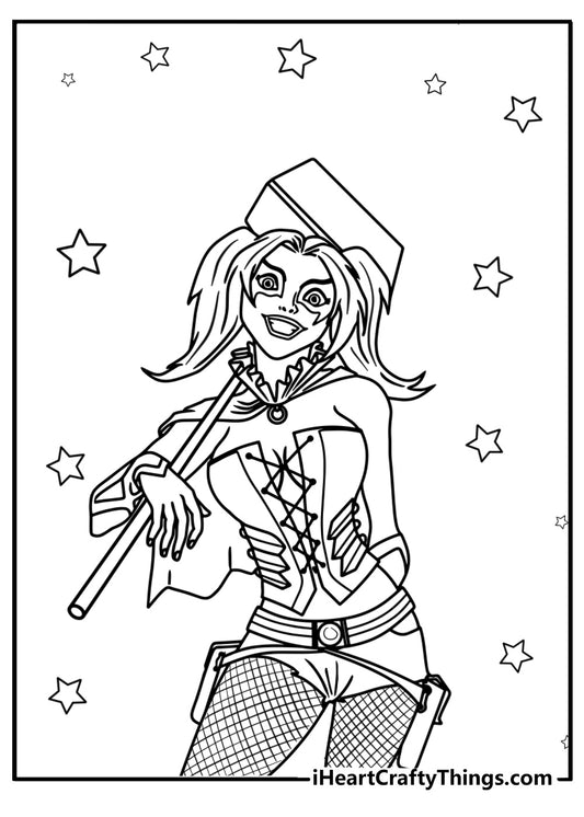 Harley Quinn Coloring Book - 33 pages