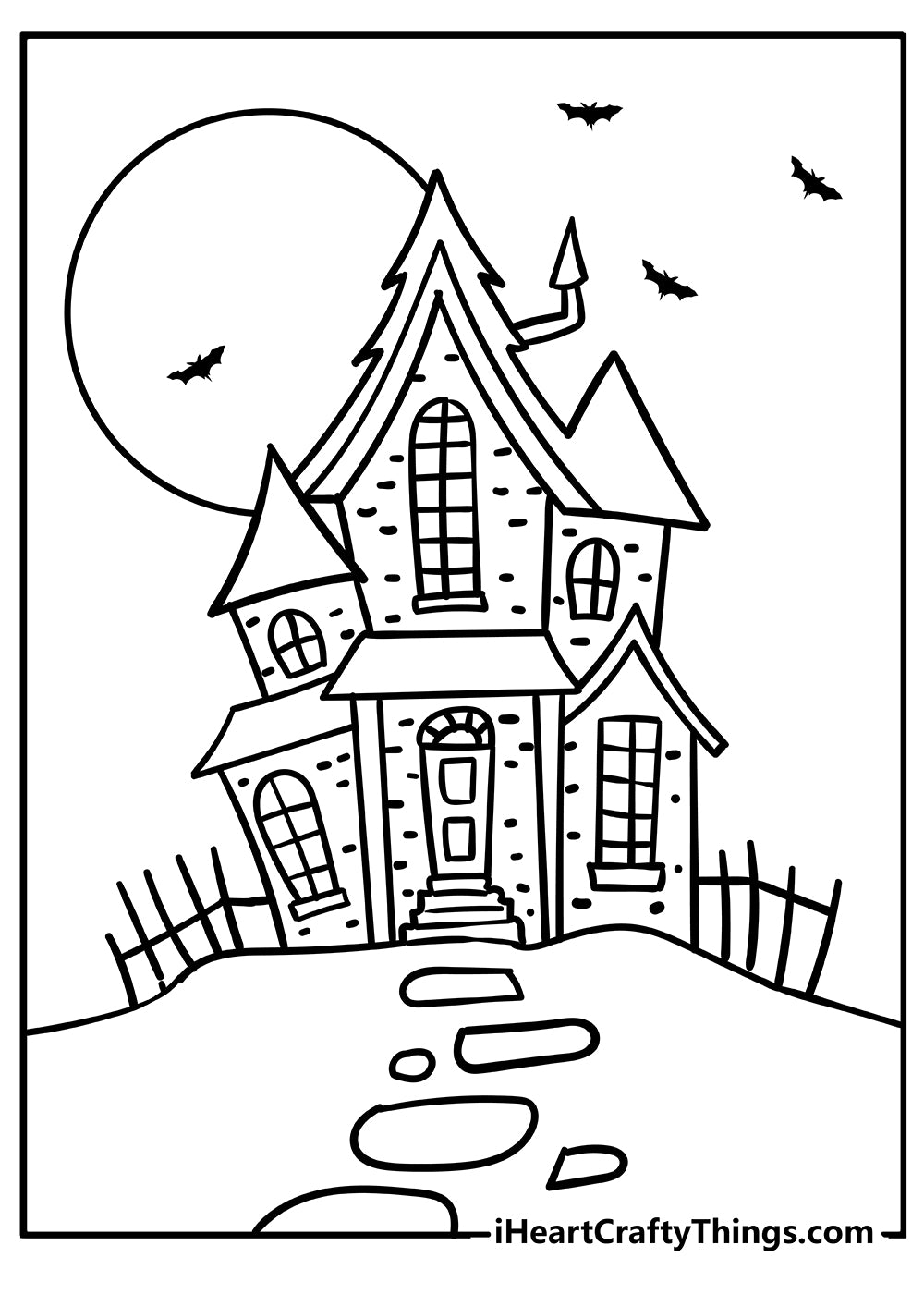 Haunted House Coloring Book - 15 pages