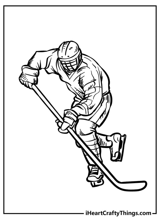 Hockey Coloring Book - 15 pages