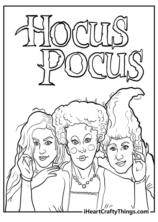 Hocus Pocus Coloring Book - 15 pages