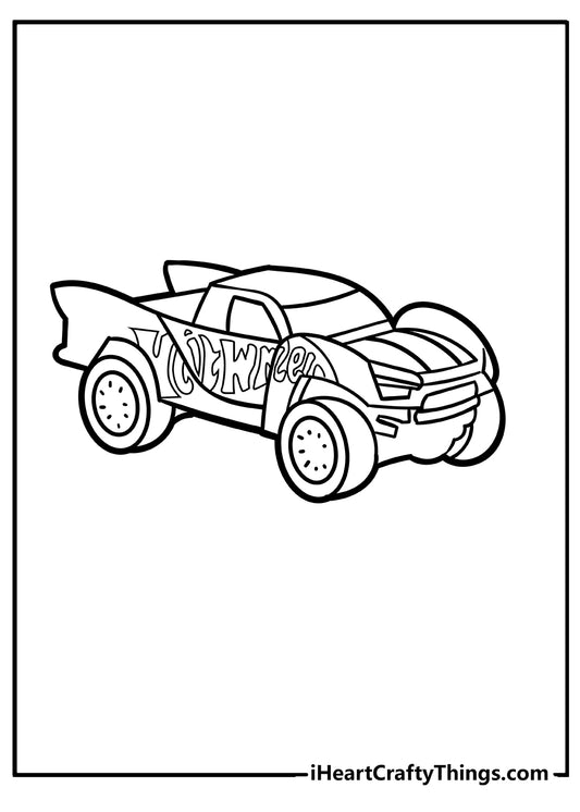 Hot Wheels Coloring Book - 15 pages