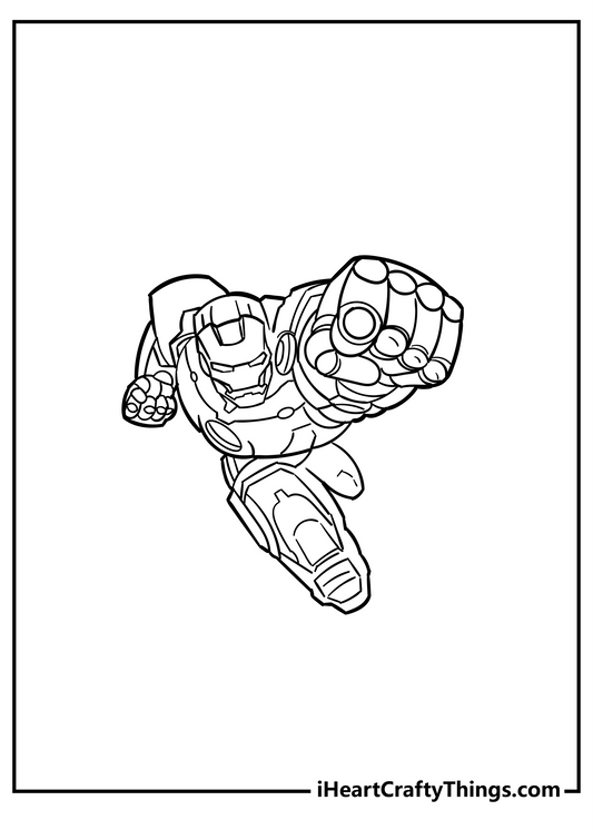 Iron Man Coloring Book - 30 pages