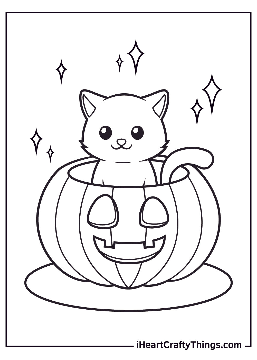 Jack O Lantern Coloring Book - 15 pages