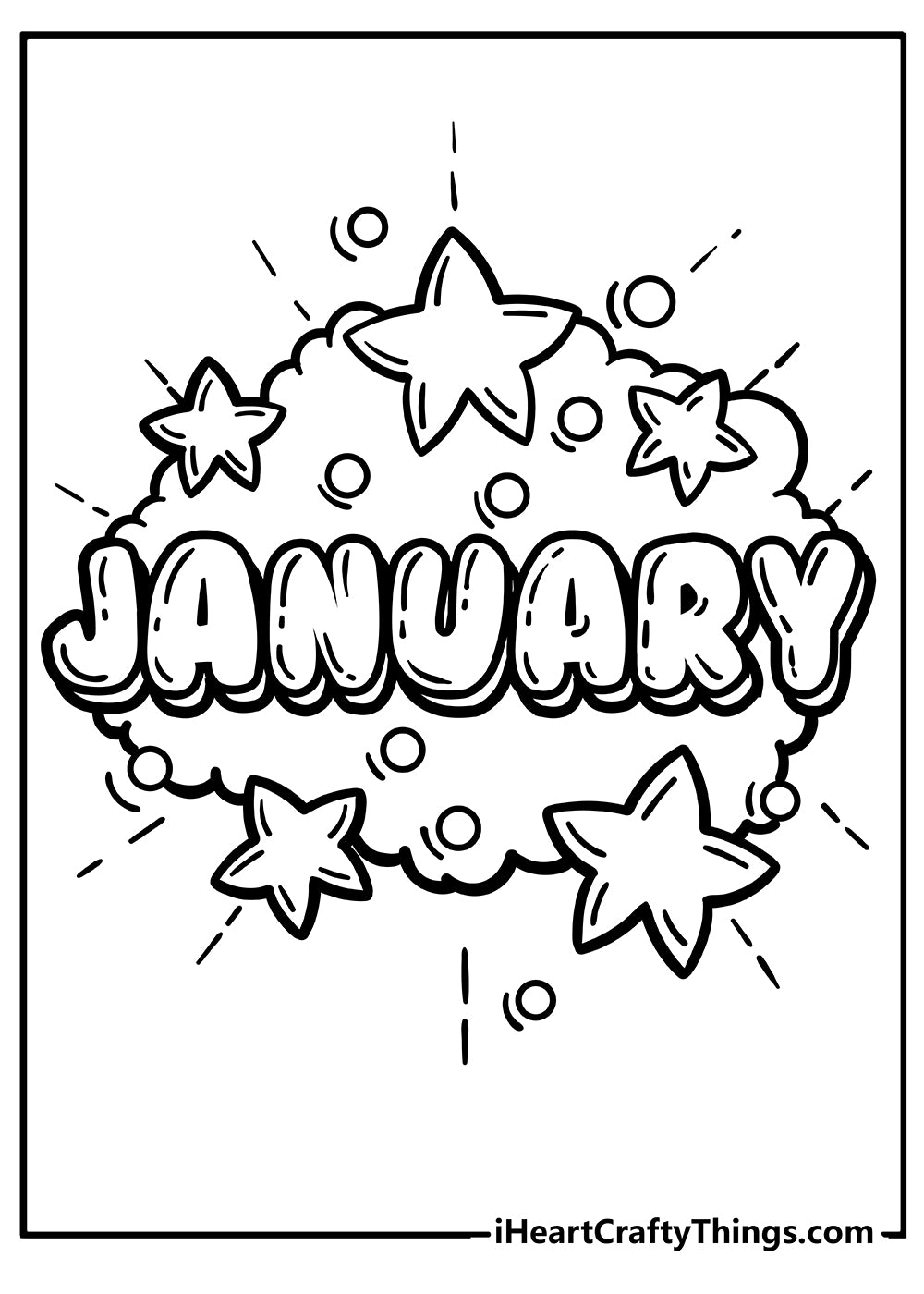 January Coloring Book - 15 pages