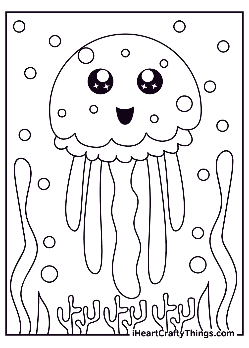 Jellyfish Coloring Book - 15 pages