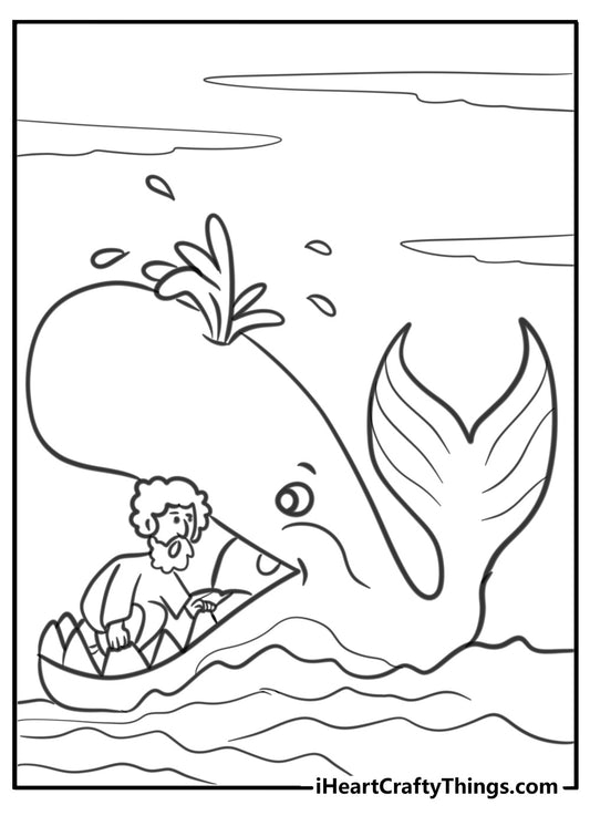 Jonah And The Whale Coloring Book - 29 pages