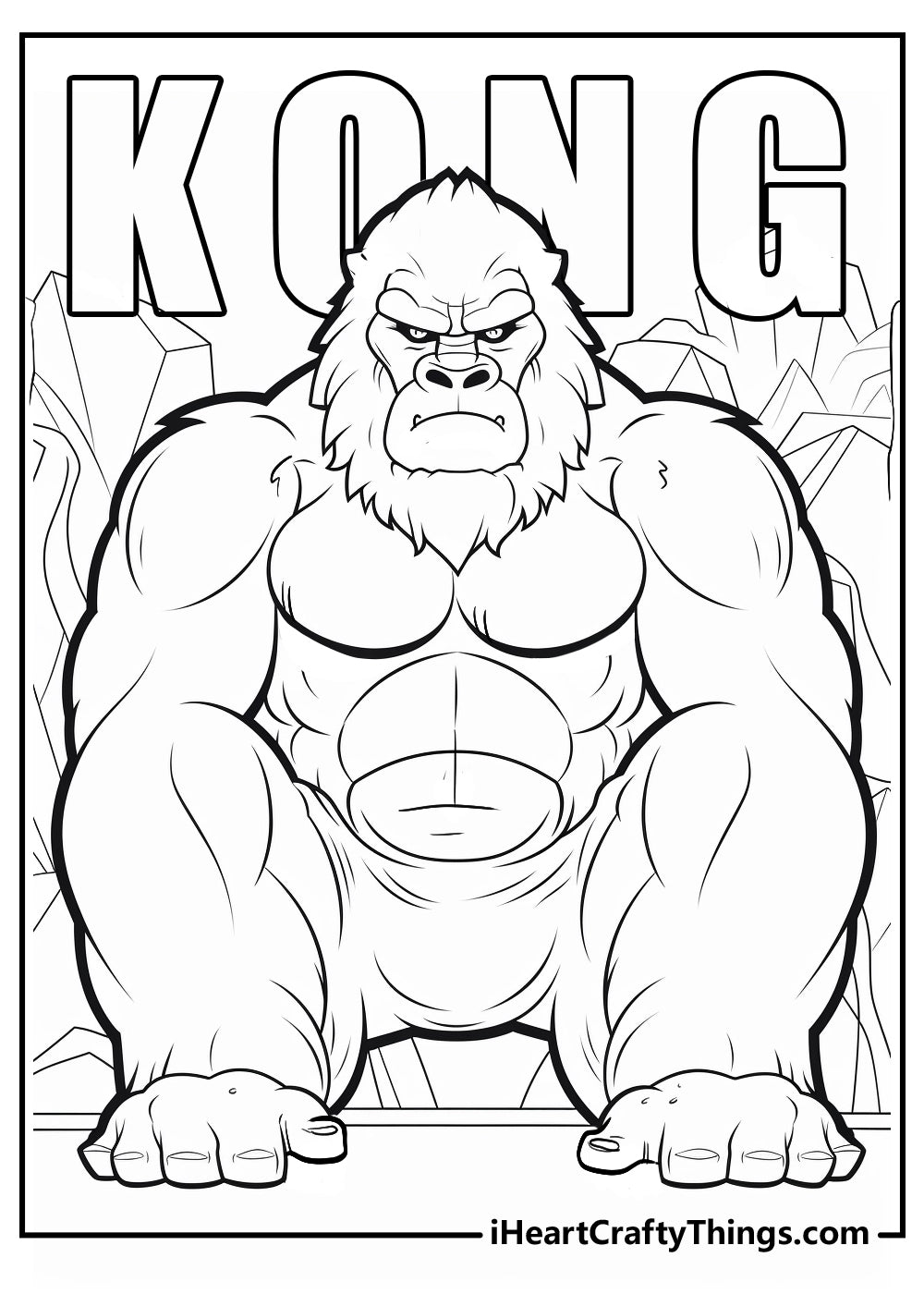 King Kong Coloring Book - 15 pages