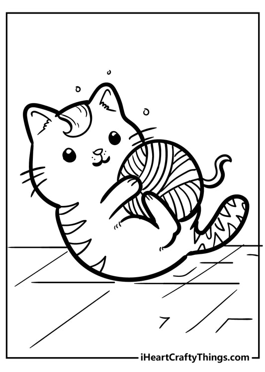 Kitten Coloring Book - 25 pages