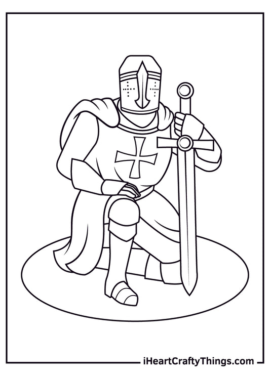 Knight Coloring Book - 15 pages