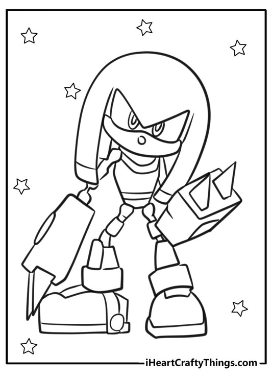 Knuckles Coloring Book - 23 pages