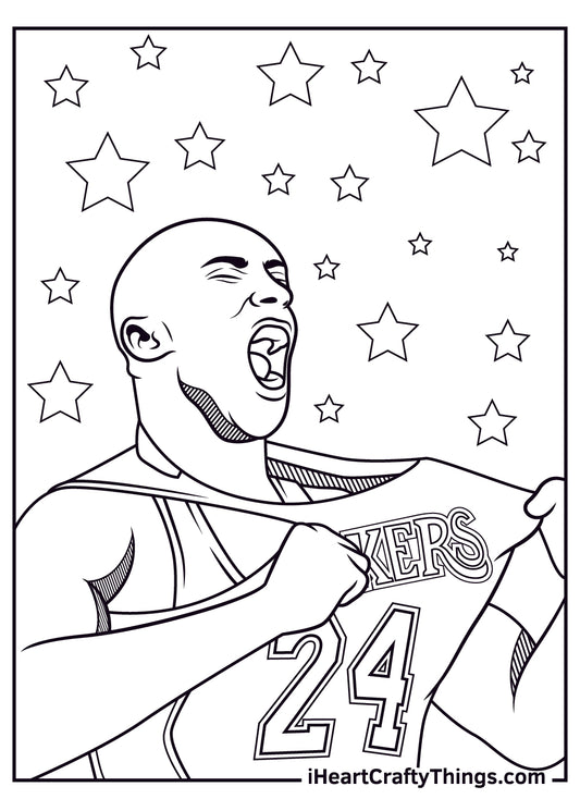 Kobe Bryant Coloring Book - 15 pages