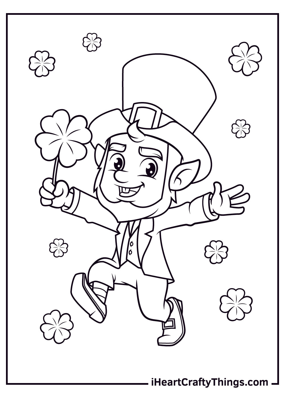 Leprechaun Coloring Book - 15 pages