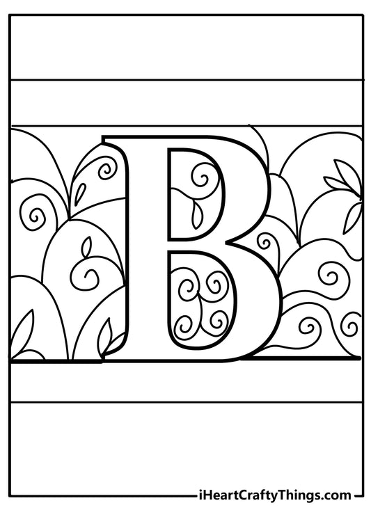 Letter B Coloring Book - 15 pages