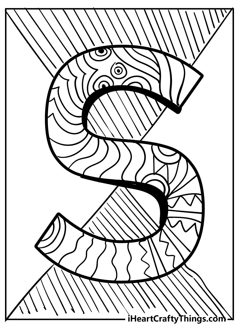 Letter S Coloring Book - 14 pages