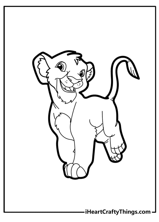 Lion Coloring Book - 39 pages