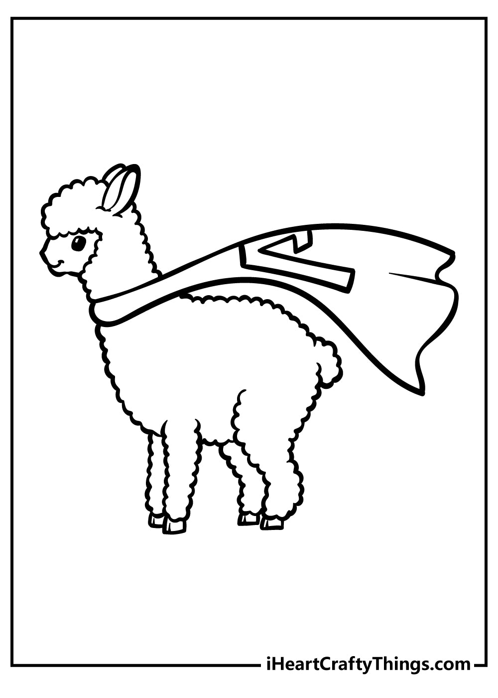 Llama Coloring Book - 20 pages