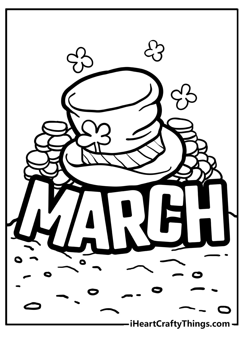 March Coloring Book - 15 pages