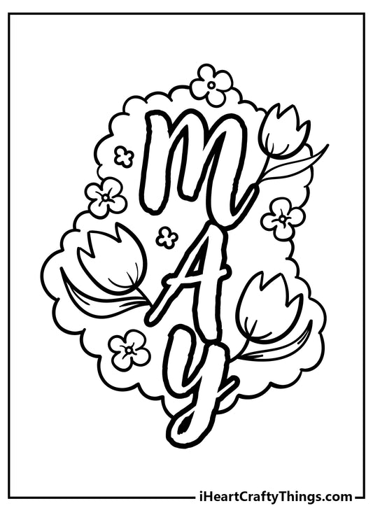 May Coloring Book - 15 pages