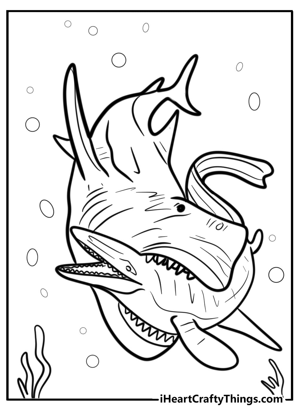 Megalodon Coloring Book - 31 pages