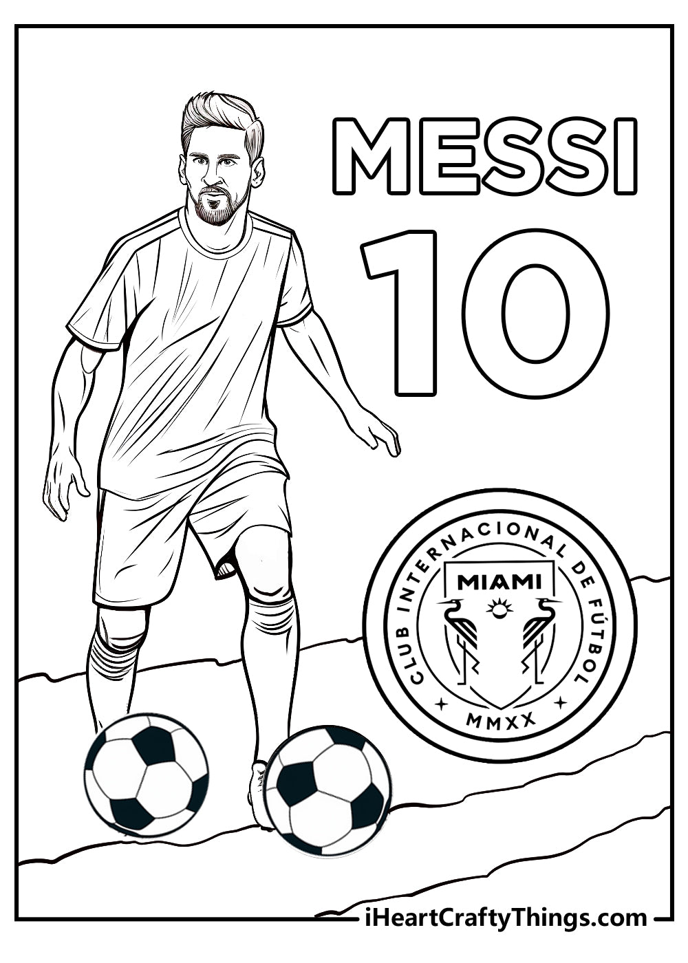 Messi Coloring Book - 15 pages