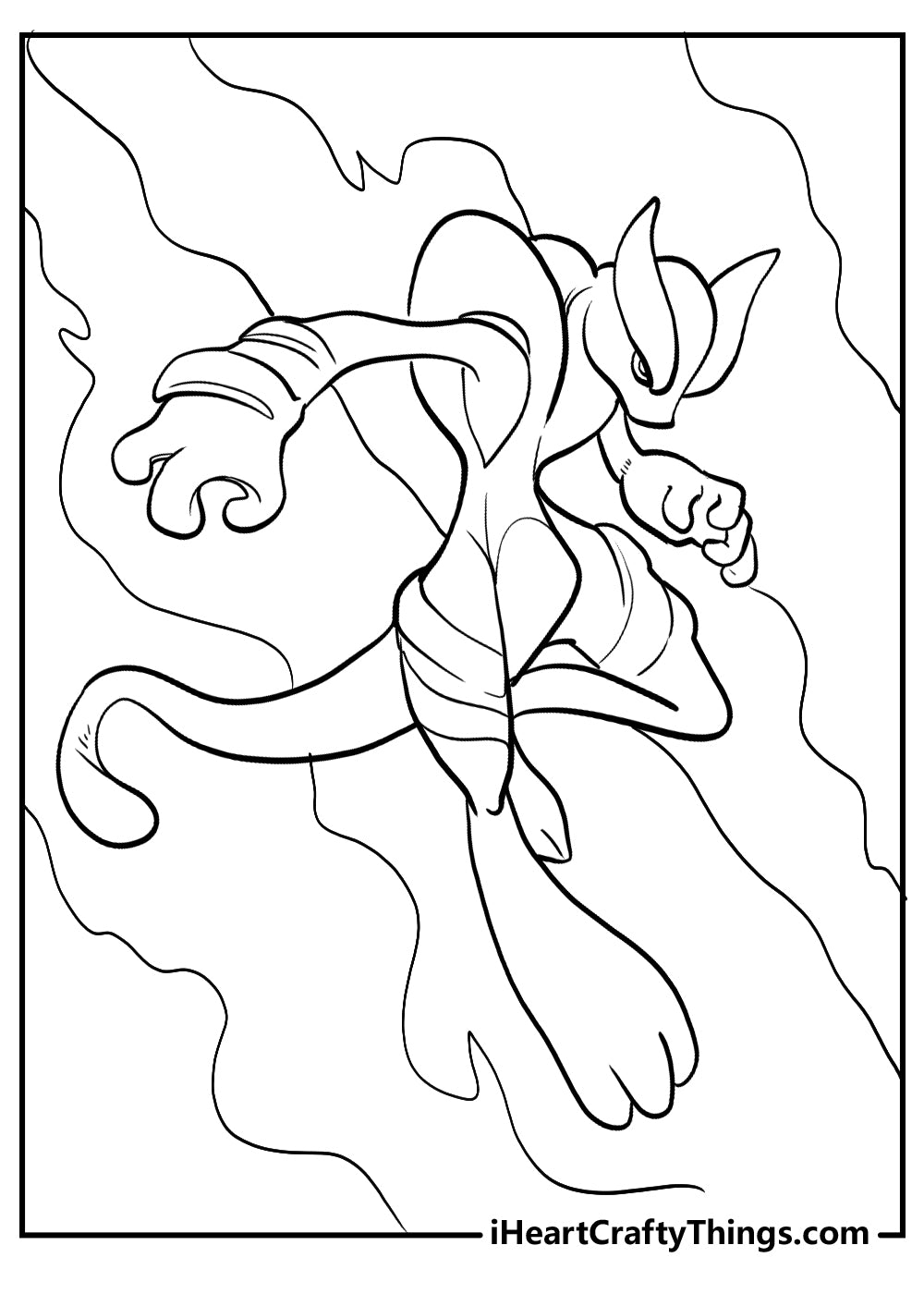 Mewtwo Coloring Book - 15 pages