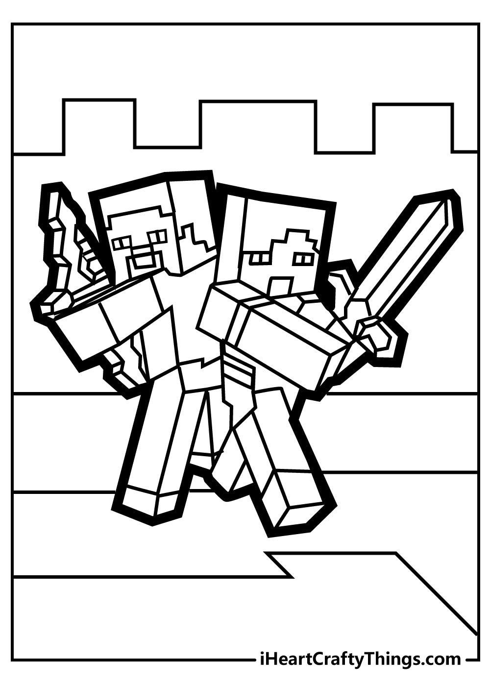 Minecraft Coloring Book - 55 pages