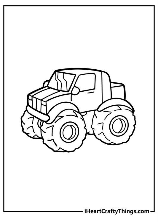 Monster Truck Coloring Book - 25 pages