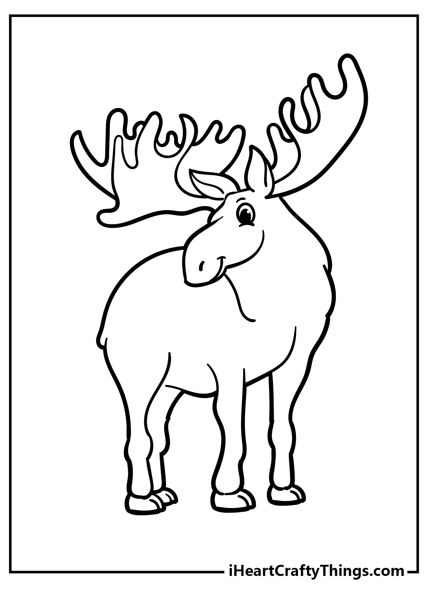 Moose Coloring Book - 15 pages