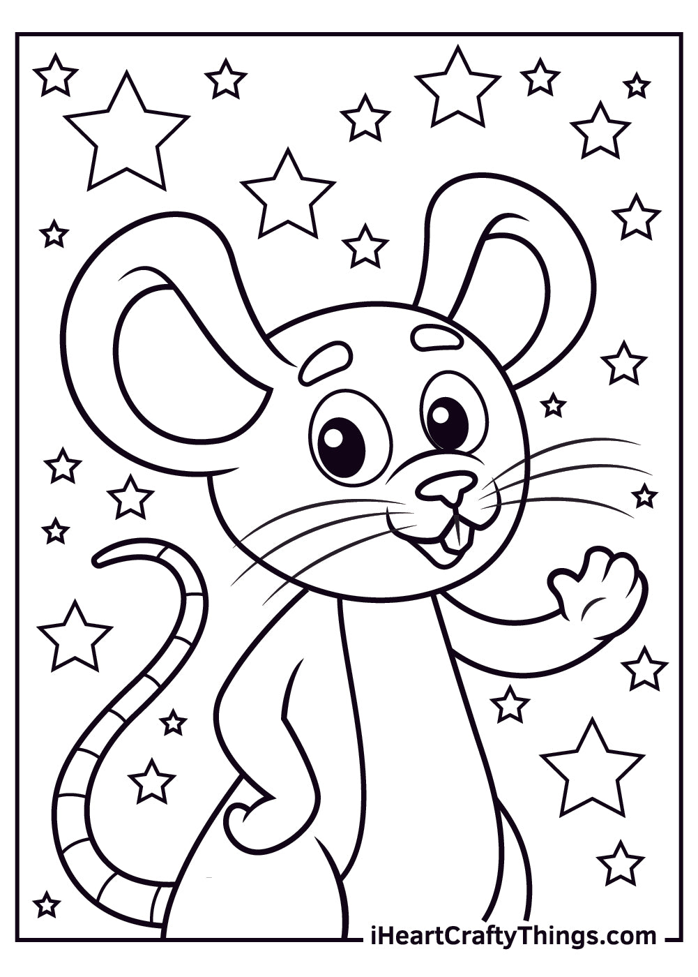 Mouse Coloring Book - 15 pages