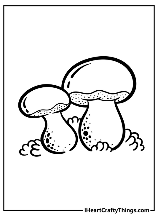 Mushroom Coloring Book - 20 pages