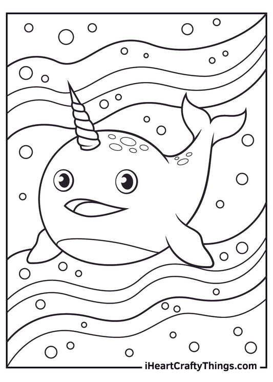 Narwhal Coloring Book - 15 pages