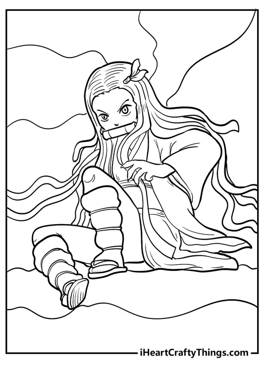 Nezuko Coloring Book - 15 pages