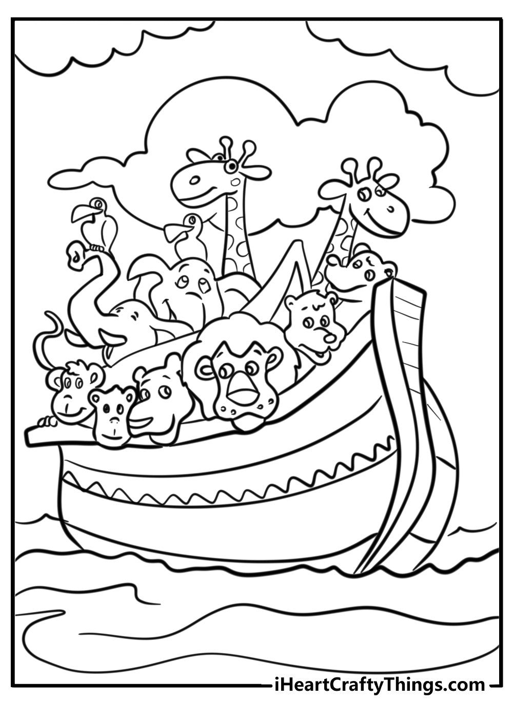 Noah’s Ark Coloring Book - 25 pages – I Heart Crafty Things