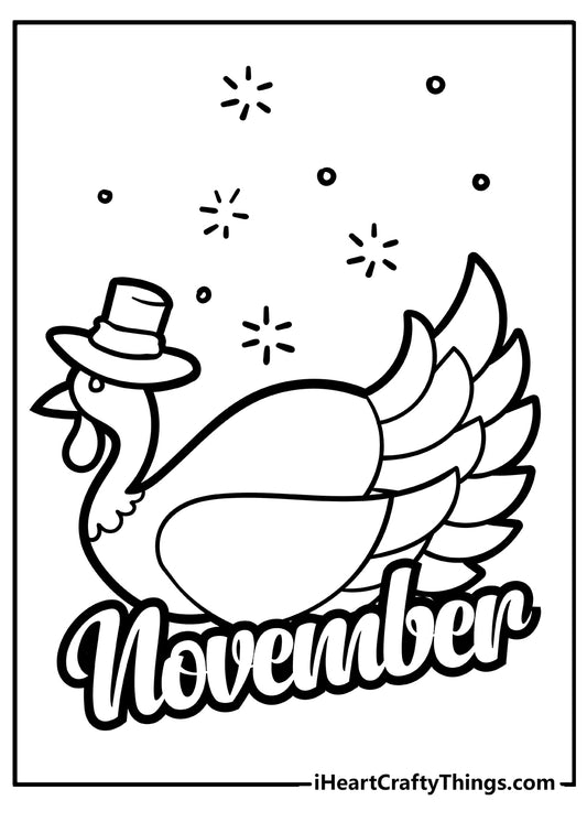 November Coloring Book - 15 pages